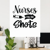 Verpleegster Cadeau Verpleegsters Bepalen de Regel Poster (Thuiskantoor)