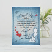 Verpleegster Cadeau voor Vrouw | Brief aan Vrouw v Kaart (Staand voorkant)