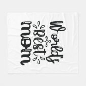 Verpleegster Cadeau Werelds Beste Moeder Fleece Deken (Voorkant (Horizontaal))