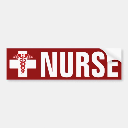 Verpleegster Caduceus Bumpersticker (Voorkant)