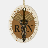 Verpleegster Caduceus Keramisch Ornament (Rechts)