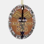 Verpleegster Caduceus Keramisch Ornament (Rechts)