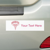 Verpleegster Caduceus Rose Bumpersticker (Op auto)