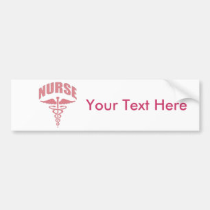 Verpleegster Caduceus Rose Bumpersticker