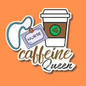 Verpleegster Cafeïne Queen Waterdicht Sticker