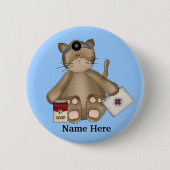 Verpleegster Cat Button (Voorkant)