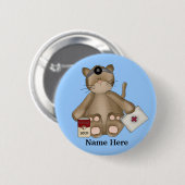 Verpleegster Cat Button (Voorkant /achterkant)