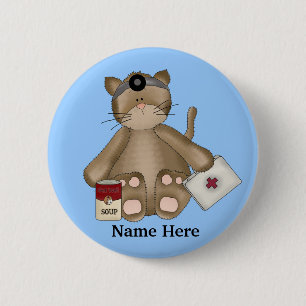 Verpleegster Cat Button