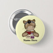 Verpleegster Cat Button (Voorkant /achterkant)