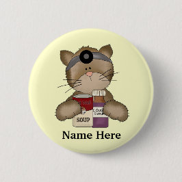 Verpleegster Cat Button
