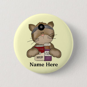Verpleegster Cat Button