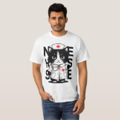 Verpleegster Cat Lover T-shirt (Voorkant volledig)
