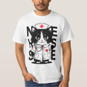 Verpleegster Cat Lover T-shirt (Voorkant)