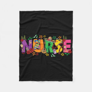 Verpleegster Cinco de Mayo Fiesta Mexicaanse Nursi Fleece Deken
