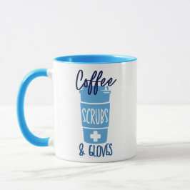 Verpleegster Coffee Scrubs en Handschoenen  Mok