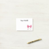 Verpleegster Coquette Roze Strik Post-it® Notes (Op bureau)
