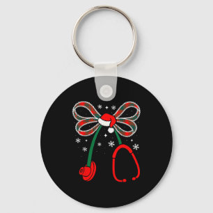 Verpleegster Coquette Strik Stethoscoop Verpleegst Sleutelhanger