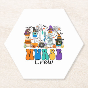 Verpleegster Crew Halloween Kartonnen Onderzetters