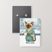 Verpleegster Dagelijks leven Koffie Eerste voor ka Button (Voorkant / Achterkant)