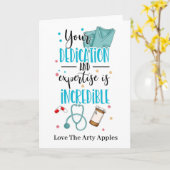 Verpleegster dank u kaart (Gele Bloem)