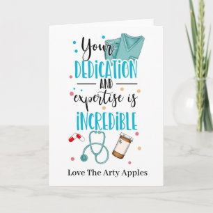 Verpleegster dank u kaart