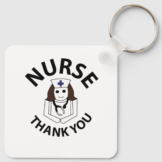 Verpleegster dank u Verpleegster Sleutelhanger (Achterkant)
