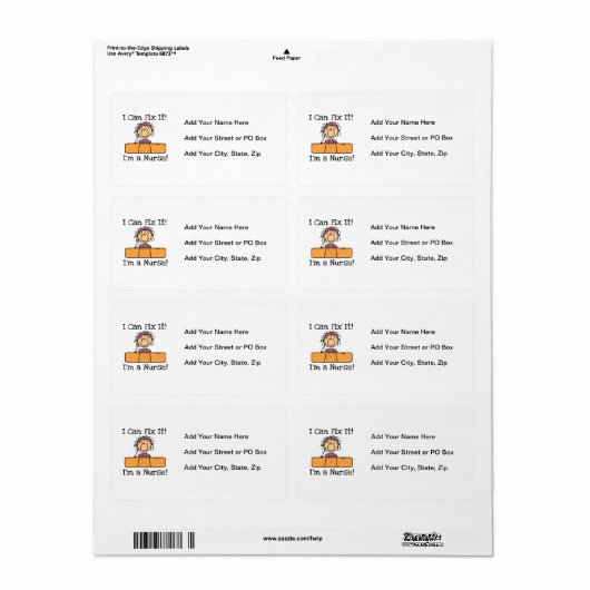 Verpleegster dat ik het kan oplossen T-shirts en c Etiket (Full Sheet)