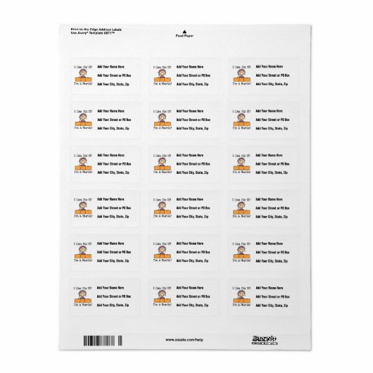 Verpleegster dat ik het kan oplossen T-shirts en c Etiket (Full Sheet)