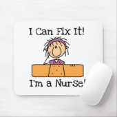 Verpleegster dat ik het kan oplossen T-shirts en c Muismat (Met muis)