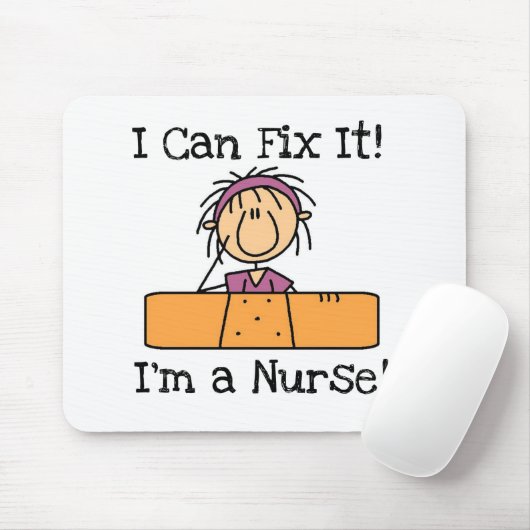 Verpleegster dat ik het kan oplossen T-shirts en c Muismat (Met muis)