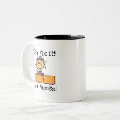 Verpleegster dat ik het kan oplossen T-shirts en c Tweekleurige Koffiemok (Voorkant links)