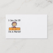 Verpleegster dat ik het kan oplossen T-shirts en c Visitekaartje (Achterkant)