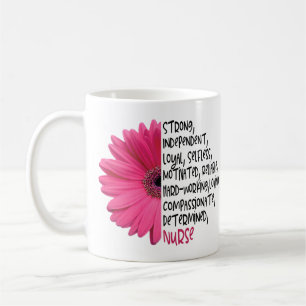 Verpleegster Definitie Roze Daisy Essential Worker Koffiemok