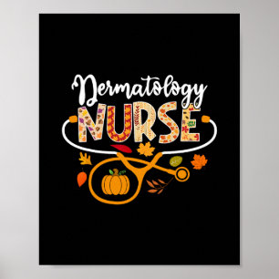 Verpleegster Dermatologie Herfst Stethoscoop Pompo Poster