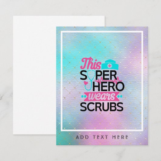 Verpleegster - Deze superheld draagt kruiden - voe (Voorkant / Achterkant)