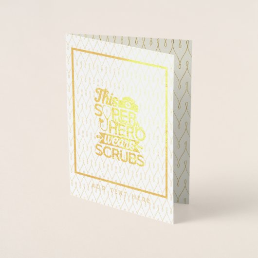 Verpleegster - Deze superheld draagt kruiden - voe Folie Kaarten (Voorkant)