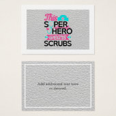 Verpleegster - Deze Superheld Draagt Scrubs - Voeg Visitekaartje (Voorkant /achterkant)
