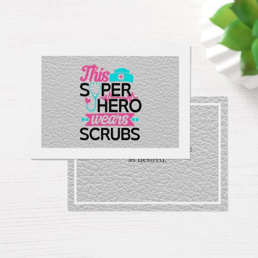 Verpleegster - Deze Superheld Draagt Scrubs - Voeg Visitekaartje (Bureau)