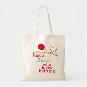 Verpleegster Die Brei van Garen met Hartvormig Ont Tote Bag