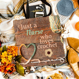 Verpleegster Die van Haken Houdt Rustieke Hart Ont Tote Bag