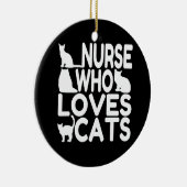 Verpleegster die van katten houdt keramisch ornament (Rechts)