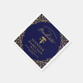 Verpleegster Doctor Afstuderen Elegant Gold Blue Servet (Hoek)