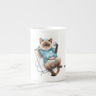 Verpleegster doet dutje voor Cat Lovers Porselein Kop