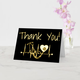 Verpleegster Dokter Medisch Hart Stethoscoop Verpl Folie Wenskaart