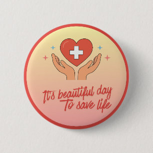Verpleegster Dokter Speld Ronde Button 5,7 Cm