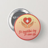 Verpleegster Dokter Speld Ronde Button 5,7 Cm (Voorkant /achterkant)