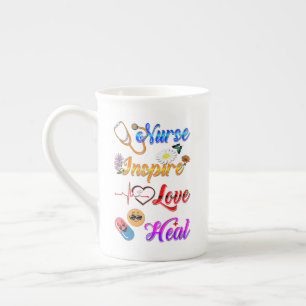 Verpleegster Drinkware Inspireer Liefde Genees Med Porselein Kop