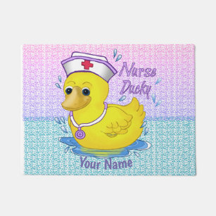 Verpleegster Ducky aangepaste naam Deurmat