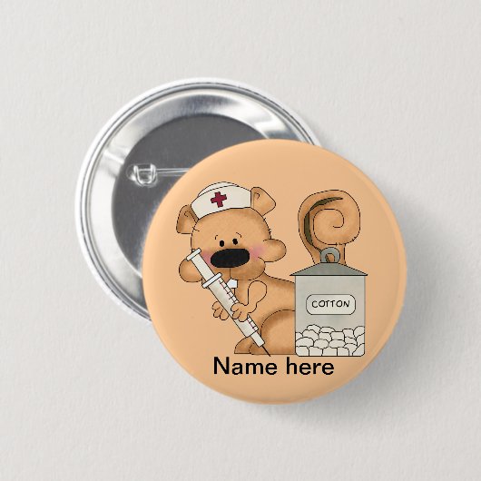 Verpleegster Eekhoorn Button (Voorkant /achterkant)