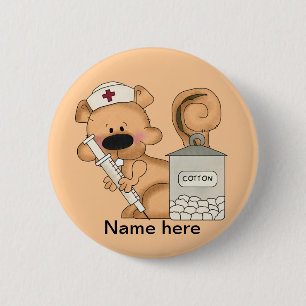 Verpleegster Eekhoorn Button